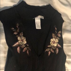 Fitted cutout neck midi dress